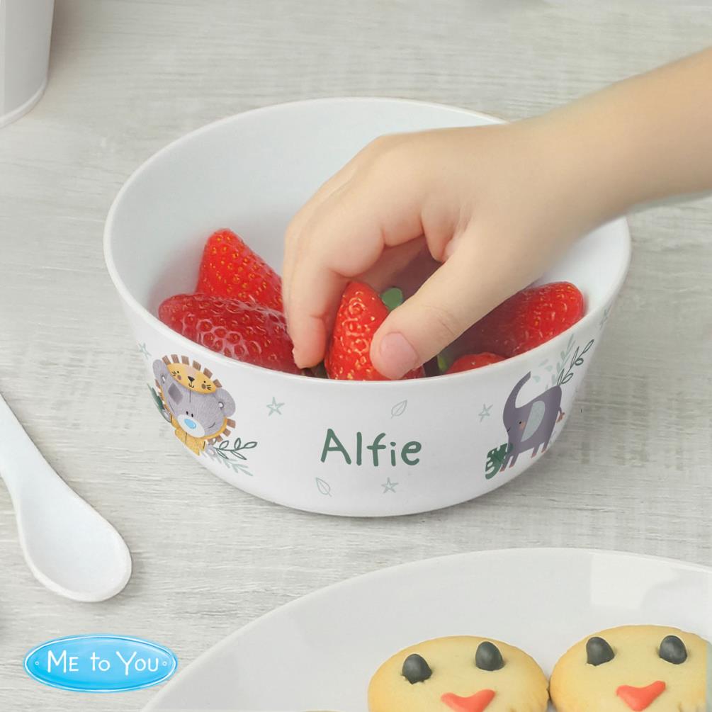 Personalised Tiny Tatty Teddy Jungle Animals Plastic Bowl Extra Image 2